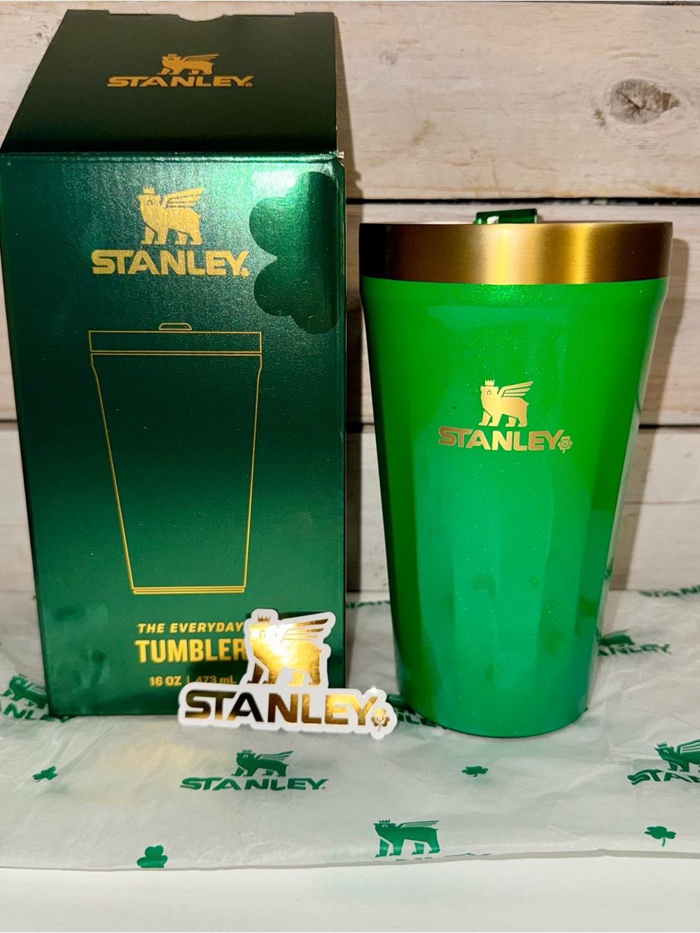 Stanley The Everyday Tumbler 16 oz Shamrock Green St. Patricks Release NWT